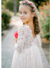 Ivory Lace Classic Flower Girl Dress First Communion Dress Ivory Lace Classic Flower Girl Dress First Communion Dress